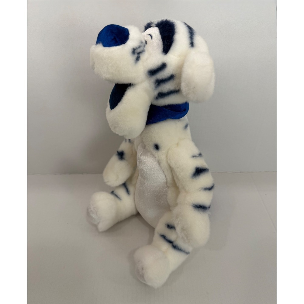 Disney Plush‎ Winter White Tigger 12" Blue White Striped Winnie the Pooh Scarf